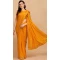 Yellow Color Dola Silk Foil Print Work Casual Wear Designer Saree -5408161914