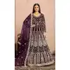 Purple Color Net Embroidered Work Gown Style Anarkali Salwar Kameez -5393161806