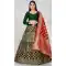 Green Color Banarasi Silk Jacquard Work Festival Wear Party Lehenga Choli -5472162306