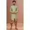 Pista Green Color Jacquard Woven Work Function Wear Men's Indo Western -5473162311