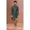 Green Color Jacquard Woven Work Function Wear Men's Indo Western -5473162316