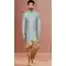 Sky Blue Color Jacquard Woven Zari Work Function Wear Men's Indo Western -5473162323