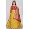 Banarasi Silk Jacquard Work Yellow Color Traditional Part Wear Lehenga Choli -5482162407