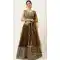 Brown Color Net Embroidery Work Designer Mehendi Sangeet Wear Lehenga Choli -5502162509