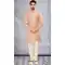 Peach Color Brocade Self Work Wedding Wear Designer Men's Indo-Western -5503162511