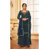 Festival Wear Teal Color Fox Georgette Stone And Zari Work Palazzo Salwar Suit -5532162825