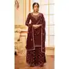 Festival Wear Maroon Color Fox Georgette Stone And Zari Work Palazzo Salwar Suit -5532162826