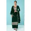 Green Color Fox Georgette Stone Work Pakistani Style Palazzo Salwar Kameez -5535162841