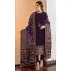 Purple Color Fox Georgette Embroidery Work Pakistani Style Salwar Kameez -5536162846