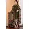 Mehendi Green Color Fox Georgette Embroidery Work Pakistani Style Salwar Kameez -5536162849