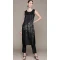 Black Color Chinon Floral Print Casual Wear Readymade Kurta With Bottom -5541162881
