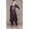 Foil Print Work Wine Color Chinon Casual Wear Readymade Kurta With Bottom -5541162883