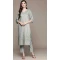 Grey Color Chinon Foil Print Work Casual Wear Readymade Kurta -5542162887