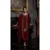Maroon Color Velvet Embroidery And Zari Work Festival Wear Salwar Kameez -5546162925