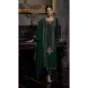 Green Color Velvet Embroidery And Zari Work Festival Wear Salwar Kameez -5546162927