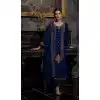Navy Blue Color Velvet Embroidery And Zari Work Festival Wear Salwar Kameez -5546162928