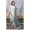 White And Grey Color Fox Georgette Embroidery Work Pakistani Salwar Kameez -5567163035