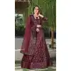 Butterfly Net Maroon Color Stone And Dori Work Designer Wear Lehenga Choli -5586163205