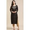 Black Color Poly Cotton Resham Work Readymade Party Wear Kurti -5641163567