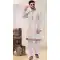 Cream Color Silk Self Work Readymade Men's Kurta Pajama -5700164023