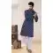 Blue Color Soft Cotton Digital Print Work Readymade Men's Kurta Pajama -5700164025