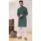 Green Color Soft Cotton Digital Print Work Readymade Men's Kurta Pajama -5700164026