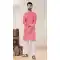 Orange And Red Color Soft Cotton Digital Print Work Readymade Men's Kurta Pajama -5700164030