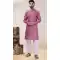 Light Purple Color Jacquard Woven And Self Work Readymade Men's Kurta Pajama -5700164035