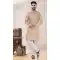 Gold Color Jacquard Woven And Self Work Readymade Men's Kurta Pajama -5700164038