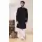 Black Color Terry Rayon Resham And Bead Work Readymade Men's Indo Western -5700164041