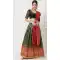 Dark Green Color Lichi Silk Woven And Zari Work Function Wear Designer Lehenga Choli -572164179