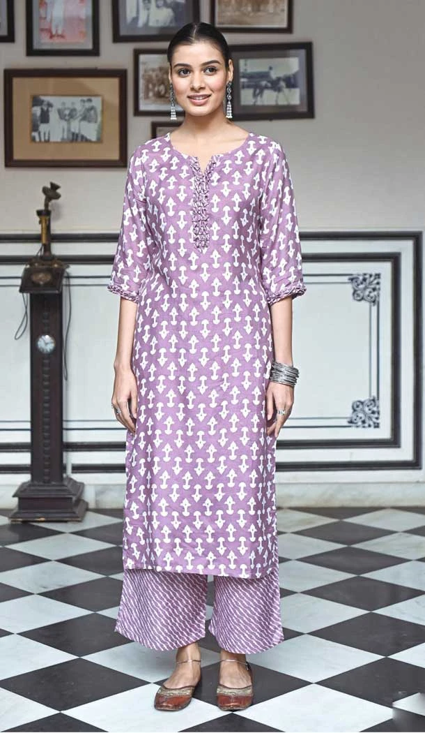 Purple Color Pure Maslin Digital Print Work Casual Wear Designer Kurti -5723164161