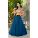 Festival Wear Navy Blue Color Faux Blooming Digital Print Work Designer Lehenga Choli -5724164164