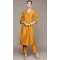Mustard Color Chinon Floral Print Work Casual Wear Kurti And Pant -5752164376