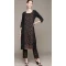 Black Color Crepe Floral Print Work Casual Wear Kurti And Pant -5752164385