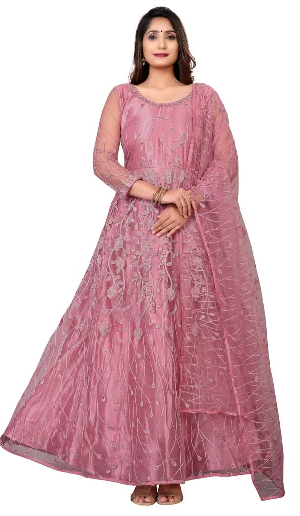 Pink Color Net Resham And Stone Work Festival Wear Designer Salwar Suit -5812164778