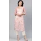 Light Pink Color Chiffon Print Work Party Wear Readymade Kurti Bottom -5863165133