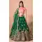 Green Color Soft Net Embroidery Work Function Wear Lehenga Choli - 5877165255