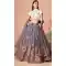 Grey Color Soft Net Embroidery Work Function Wear Lehenga Choli - 5877165260