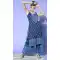 Navy Blue Color Chinon Digital Print Work Festival Wear Readymade Kurti With Bottom -5950165765