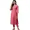 Pink Color Rayon Digital And Floral Print Work Casual Wear Readymade Kurti -5996166163