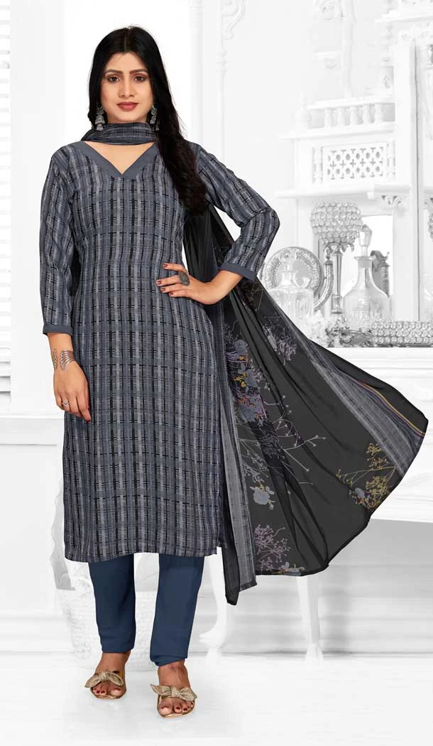 Blue Color Crepe Georgette Digital Print Work Casual Wear Salwar Suit -6011166298
