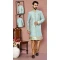 Sky Blue Color Banarasi Silk Zari And Self Work Wedding Wear Designer Men's Sherwani -6018166384