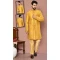 Mustard Color Banarasi Silk Resham And Self Work Wedding Wear Designer Men's Sherwani -6018166391