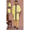 Lemon Color Banarasi Silk Sequins And Zari Work Wedding Wear Designer Men's Sherwani -6018166393