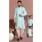 Banarasi Silk Sky Blue Color Self Work Wedding Wear Designer Men's Sherwani -6018166399