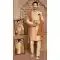 Beige Color Banarasi Silk Self Work Wedding Wear Men's Designer Sherwani -6019166420