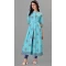 Sky Blue Color Heavy Rayon Digital Print Work Festival Wear Designer Kurti -6023166448