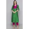 Party Wear Green Color Art Silk Woven Work Designer Readymade Kurti With Bottom -6025166465