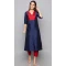 Navy Blue Color Art Silk Woven Work Party Wear Designer Readymade Kurti -6025166467